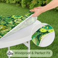thumbnail image 5 of All-Season Boho Floral Tablecloth 44 Inch Round, Elastic for Outdoor Use, Durable Fabric, 5 of 7