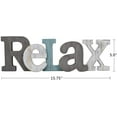 thumbnail image 6 of Rustic Wooden Cutout Word Decor Freestanding Relax Tabletop Decor, 15.75" X 5" Multicolor Relax Block Letters Sign Wall Decor Family Mantel Decor (Multicolor Relax Sign), 6 of 7