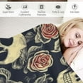 thumbnail image 3 of Nawypu Skull Throw Blanket Flannel Ultra-Soft Micro Blankets for Women Men Gift for Sofa Chair Bed Office Home, 3 of 6