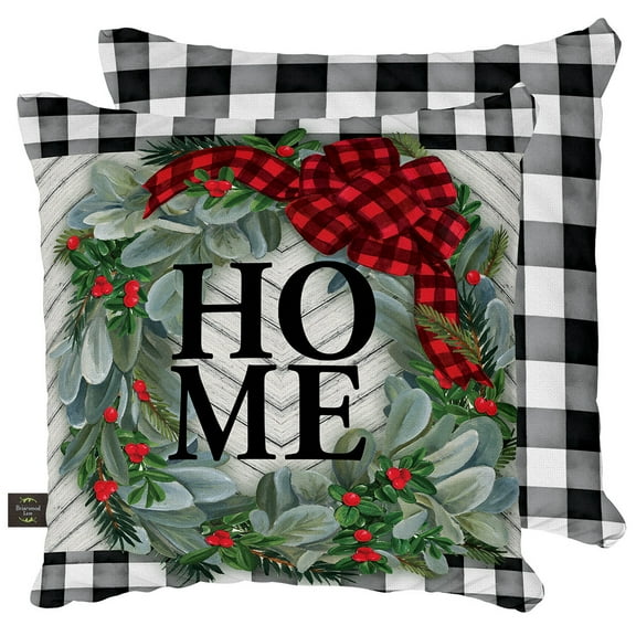 Briarwood Lane Winter Wreath Decorative Pillow