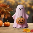 thumbnail image 4 of Pink Ghost Halloween Decor Indoor,Cute Resin Pumpkin Pink Ghost Decor Figurine,Halloween Miniature Figurine Party Centerpiece Unique Gift Idea (D), 4 of 6