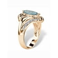 thumbnail image 2 of PalmBeach Jewelry Marquise-Cut Cubic Zirconia or Sapphire Bypass Swirl Ring Gold-Plated, 2 of 5