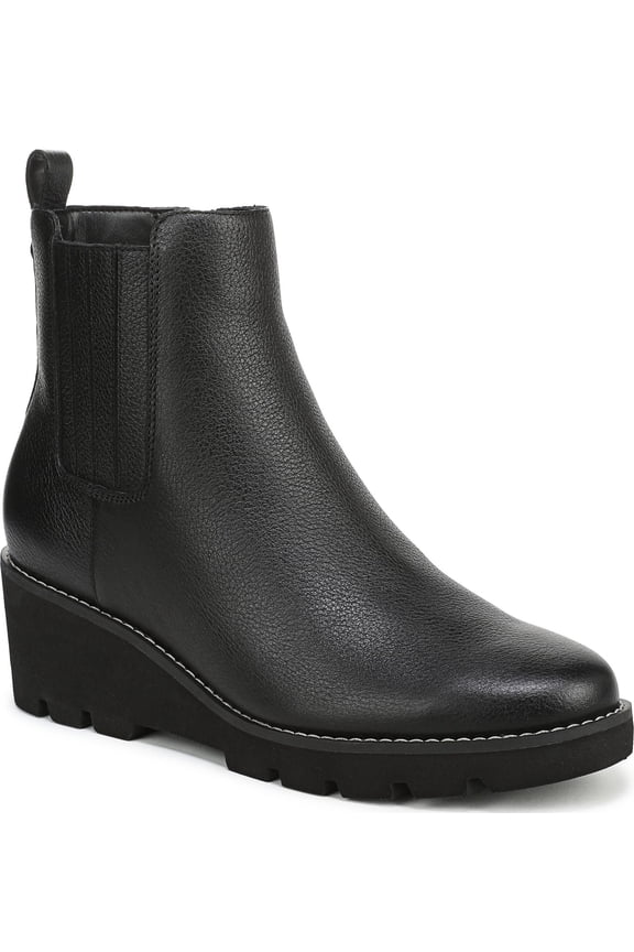 Womens Aria 2.0 Wedge Ankle Boot Black Leather 8M