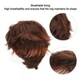 thumbnail image 4 of Hombres Corta Peluca Marrón, Hombres Corta Cabello Sintético Peluca Fácil de Mantener el Forro Transpirable Elegante Para Ancianos medios para Disfraz de Cosplay, 4 of 7