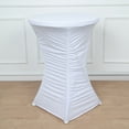Efavormart 32" White Ruched Pleated Heavy Duty Spandex Cocktail Table ...