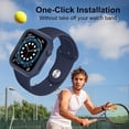 thumbnail image 4 of 8 Pack Étui Mat Compatible avec Apple Watch 44mm SE Series 6/ 5/ 4, Cadre Pare-Chocs Rigide PC [Sans Protecteur d'Écran] Étui Antichoc Accessoires de Protection Tout Autour iWatch, 4 of 5