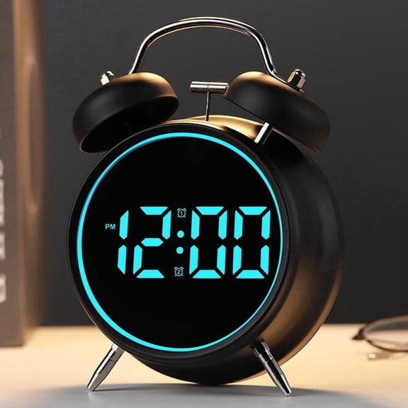 Ultra-Loud Alarm Clock with Powerful Metal Chime Essential for Heavy Sleepers Multi-Functional Plug-In Alarm Clock