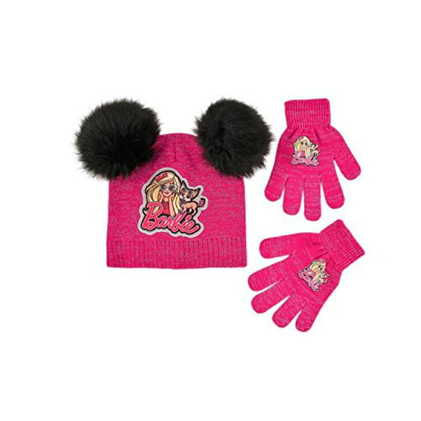 Barbie - ABG Accessories Barbie Pom Beanie Knit Hat and Glove Set ...