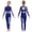 Navy Blue, variant on Kids Girls Full Body Gymnastics Leotards Figure Skating Leotard Mesh Splice Catsuit Dance Bodysuit Green 6