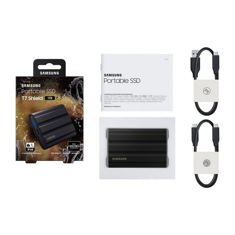 Portable SSD T7 Shield USB 3.2 4TB (Black) with USB Type-C