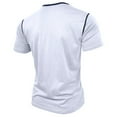 thumbnail image 5 of TSADFHJI Hauts pour Hommes Manches Longues Hiver Automne T-Shirts de Sport Gym Musculation Course Randonnée Active Demi-Zip Manches Courtes TG Blanc, 5 of 5