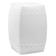 Safavieh Villa Solid Indoor/Outdoor Garden Patio Stool, White