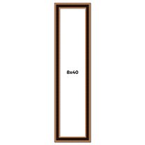 8x40 Frame Gold Brown Plein Air Vintage Solid Wood Picture Frame | 1.75 Inches Moulding Width |