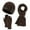 Coffee, variant on Adult Windproof Hat Cycling Skiing Knit Hat Scarf Mask Sets Warm Knitted Cap