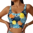 thumbnail image 2 of Picia Sunflowers Sports Bra for Women,Padded Strappy Sports Bras Medium Support Yoga Bra with Removable Cups,Running Yoga Bra-Medium, 2 of 9