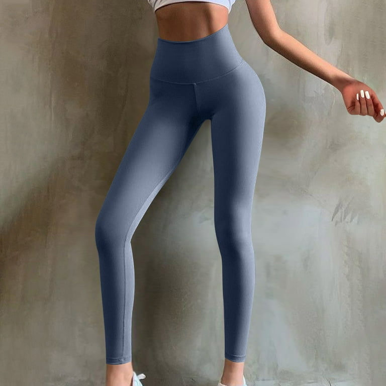 JNGSA Bowknot Leggings for Women - High Waisted Soft Tummy-Control Legging  Slimming Yoga Pants Workout Running Trousers Light Blue XXL