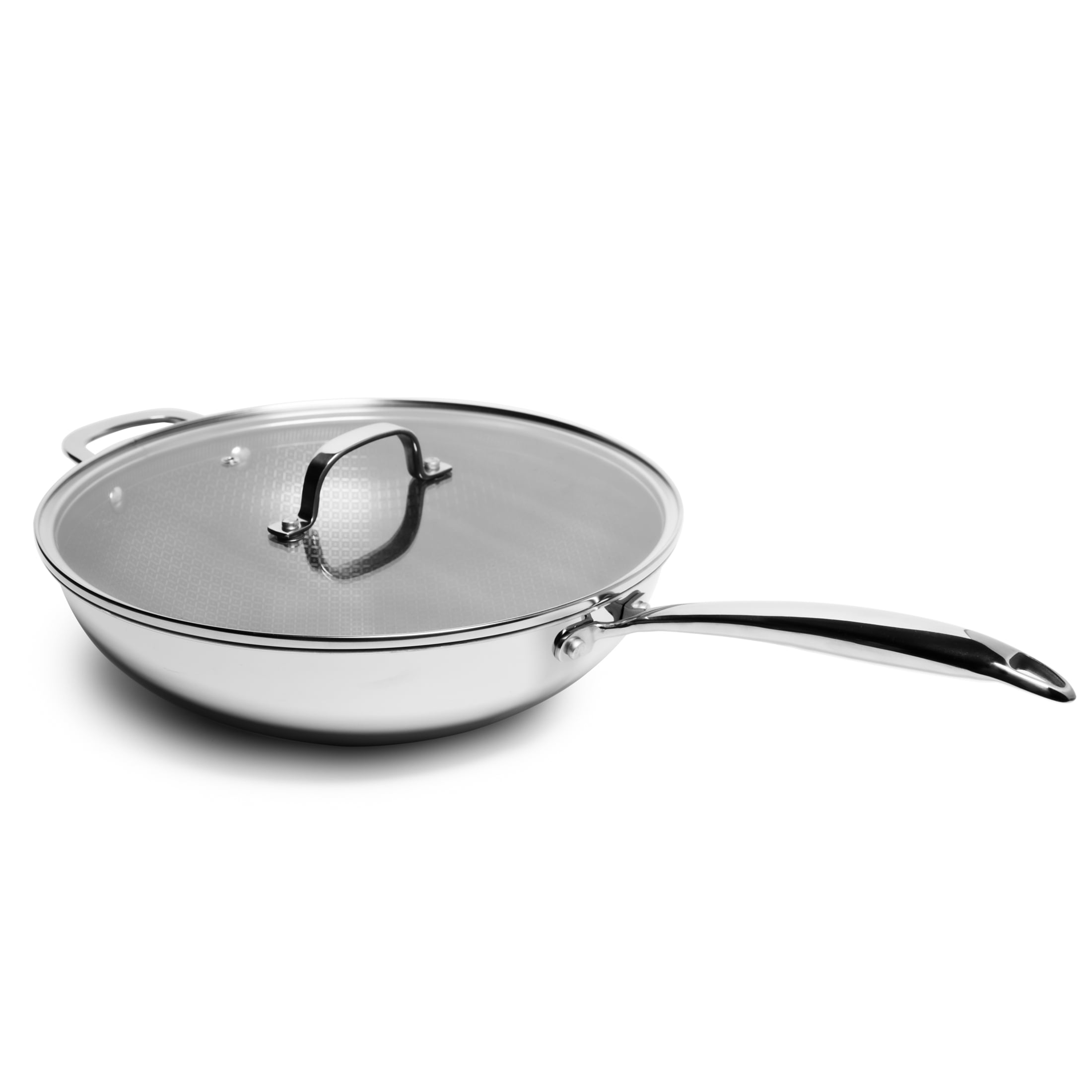 Lexi Home Tri-Ply Stainless Steel Nonstick Frying Pan Size: 12 LB5574
