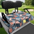 thumbnail image 3 of Bulopur Palm Tree Waterproof Golf Cart Seat Covers Soft Golf Cart Seat Towel Blanket with 4 Front Pockets& Nonskid Bottom Fits for EZGO, Yamaha, Club Car, 3 of 8