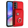 thumbnail image 3 of Compatible for Samsung Galaxy A15 Case with Card Holder, Wallet Case for Women Men with Rotation Finger Ring Stand, Accordion Style PU Leather Shockproof Case for Galaxy A15, Red, 3 of 7