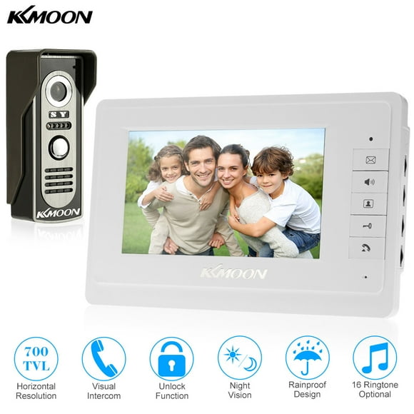 Labymos 7-Inch Wired Video Doorbell with Infrared Night Vision, Weatherproof Design, and Intercom Functionality for Enhanced Home Security