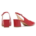 thumbnail image 6 of Zhabtuc Fashion Pointed Toe Slingback Heels Block Wedge Shoes Prom Party Shoes Red Size 6, 6 of 7