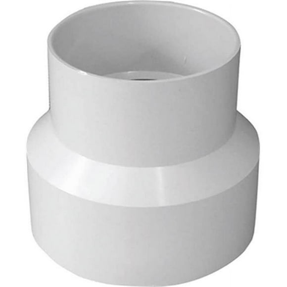 PVC Pipe Sewer & Drain Reducing Coupling, 6 x 4-In. 36-700