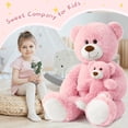 thumbnail image 4 of Oso de peluche Muiteiur gigante rosa de 40 cm con peluche para bebé, 4 of 6