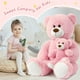 thumbnail image 4 of Oso de peluche Muiteiur gigante rosa de 40 cm con peluche para bebé, 4 of 6