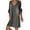 A Gray, variant on Elainilye Fashion Long Dresses for Women Casual V-Neck Solid Dresses Summer Short Sleeve Pullover Dress,Gray