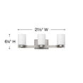 thumbnail image 3 of 5053BN-LED Hinkley Lighting Mileys - 3 Light Bath Vanity in Transitional Style - 21.5 Inches Wide by 7 Inches High-Brushed Nickel Finish-Cased Opal, 3 of 8