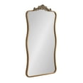 thumbnail image 5 of Kate and Laurel Arendahl Glam Wavy Arched Panel Mirror, 24 x 42, Gold, Traditional Baroque Scalloped Large Body Wall Mirror with Ornate Garland Inspired Crown, 5 of 9