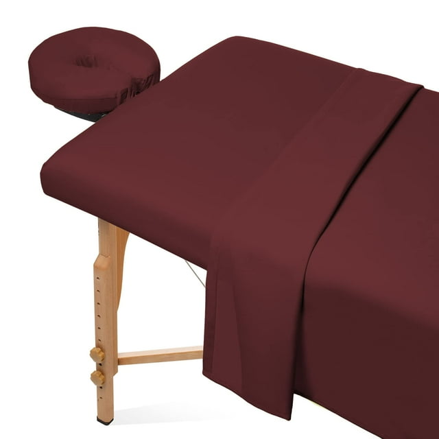 Juego de sábanas de microfibra Saloniture para mesa de masaje, 3 piezas