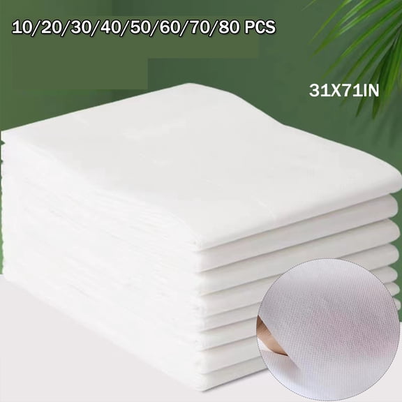 Disposable Bed Sheets Non-Woven Fabric Massage Bed Cover Breathable Disposable Massage Table Sheets 31.5"X 71" for Spa, Massage,Beauty Salon, Hotels