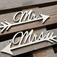 thumbnail image 1 of AMERTEER DIY Rustic Wood Wedding Sign Mr & Mrs Arrow Signs for Wedding Party Decoration Photo Prop, 1 of 5