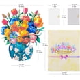 thumbnail image 2 of CNLITIHEKA Tulip Flower Bouquet Cards, Pop Up Flower Bouquet Greeting Cards, Mother's Day Flower Pop Up Card, Get Well Soon Card, Includes Envelope And Note., 2 of 6