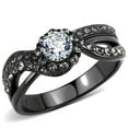 thumbnail image 1 of Bague Femme en Acier Inoxydable avec Grade AAA CZ en Transparent - Taille 8, 1 of 1