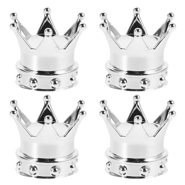 ColoMX 4 tapones para válvulas de neumáticos de coche: tapones con forma de corona - Accesorios universales para vehículos - Repuestos para coches