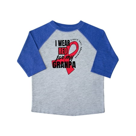 

Inktastic Sickle Cell Awareness I Wear Red For My Granpa Gift Toddler Boy or Toddler Girl T-Shirt
