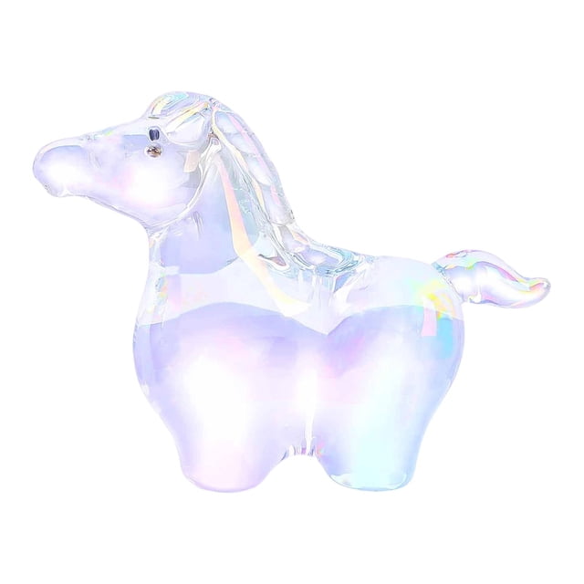 Estatua de caballo de cristal, escultura animal, regalo de Año Nuevo, obra de arte, figura en miniatura para Color AB