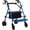 Iron + Bent Front and Back, variant on QinaQin 2-in-1 Rollator for the Elderly – Folding Aluminum with Armrests and Footrest,Seat,Backrest and Brakes,All Terrain,With armrest and footrest
