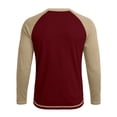 thumbnail image 6 of Raglan Shirts for Men Color Block Pullover Casual Long Sleeve Tops Crewneck Fall Spring Winter Basic Tees (S, Wine), 6 of 7