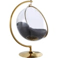 thumbnail image 5 of Meridian Furniture Luna Grey Fabric Acrylic and Metal Swing Bubble Accent Chair, 5 of 8