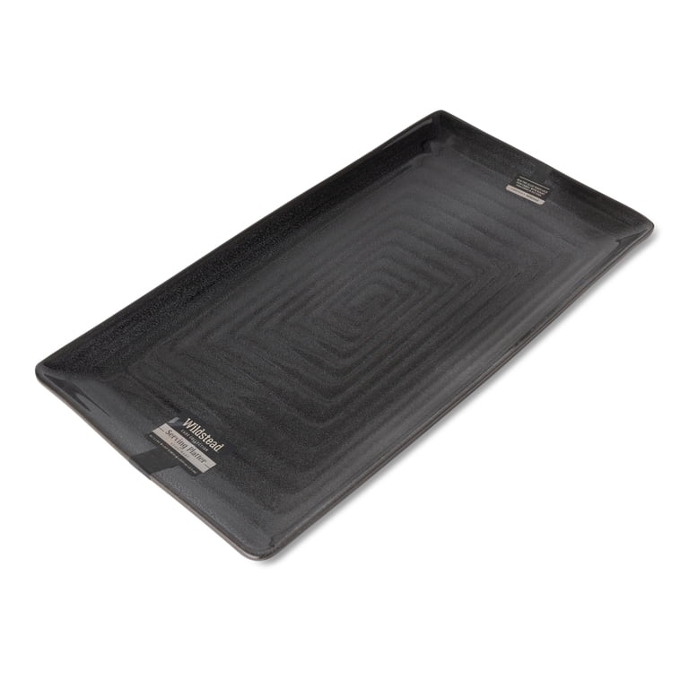 Wildstead Ceramic Rectangular Serve Platter, Brown photo 2