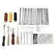thumbnail image 1 of Kit de herramientas manuales para manualidades de cuero, 48 Uds., para coser, punzonar, tallar trabajos, 1 of 14