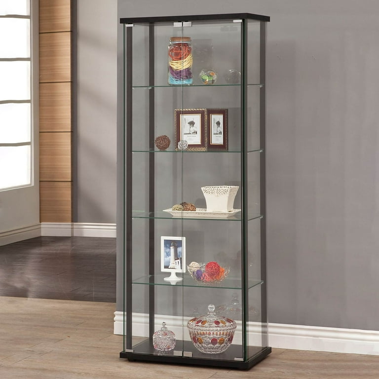 5 shelf curio cabinet discount
