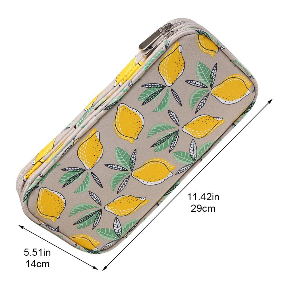 Knitting Needles Case, Crochet Hook Case, Double Layer Zipper Storage, Crochet Storage Bag, Rectangle Knitting Needle Case, Easy to Carry on