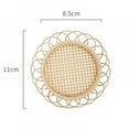 thumbnail image 5 of Aosijia 4 Pack Bamboo Woven Saucer Handmade Rattan Round Coasters Tray for Teacup Heat Resistant Reusable Saucers Cup Holder Spoon Holder Kitchen Utensil Rest, 5 of 12
