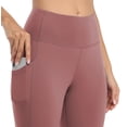 thumbnail image 2 of Women's Active Stretch Leggings with Pockets Mid Rise Yoga Pants, 2 of 8