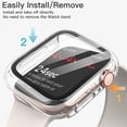 thumbnail image 3 of JETech Case with Screen Protector Compatible with Apple Watch Series 9 8 7 45mm, Overall Protective Cover, Built-in Tempered Glass Film High Sensitivity, 2 Pack (Clear), 3 of 6