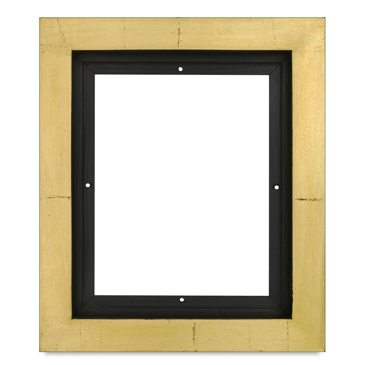 Blick Grande Wood Floater Frame 8'' x 10'' x 3/4'', Gold Leaf/Black